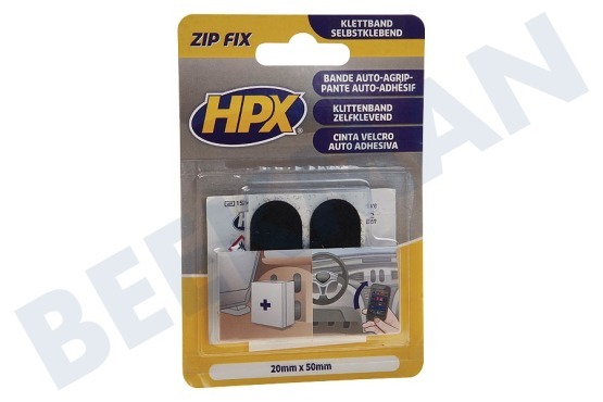 HPX  ZF1000 Zip Fix Klittenband Pads 20mm x 50mm