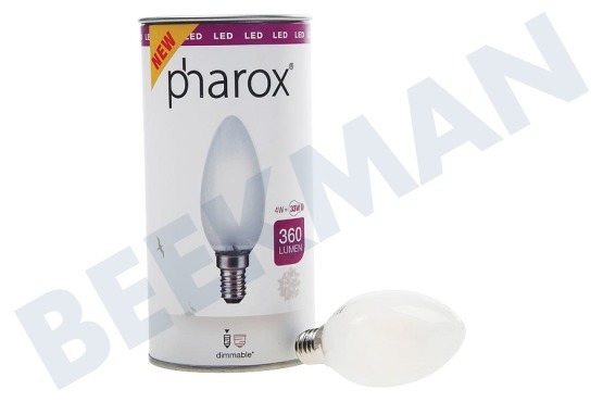Pharox  Pharox LED Kaarslamp Mat E14 4W 360Lm 2700K