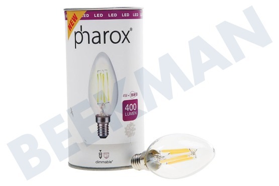 Pharox  Pharox LED Kaarslamp Helder E14 4W 400Lm 2700K