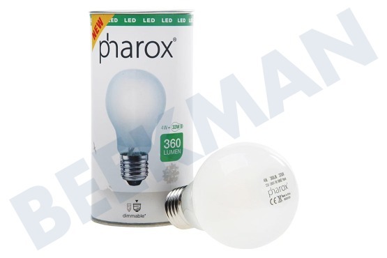 Pharox  Pharox LED Standaardlamp Mat E27 4W 360Lm 2700K