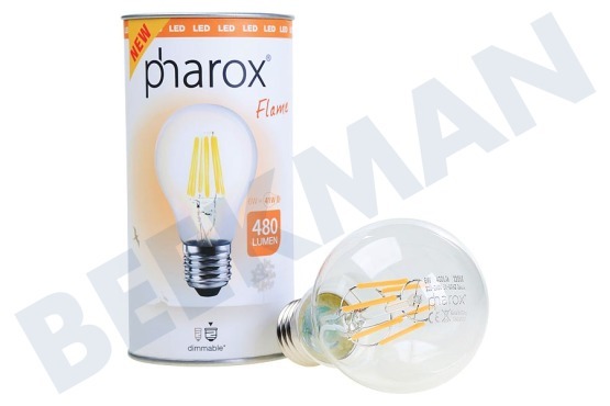 Pharox  Ledlamp LED Standaardlamp A60 Flame Dimbaar