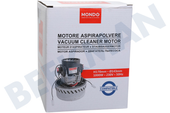 Universeel  Stofzuigermotor ø 143mm 1000 Watt 2-traps
