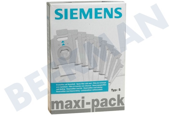 Siemens Stofzuiger 460761, 00460761 Stofzuigerzak S type S + hyg.filter