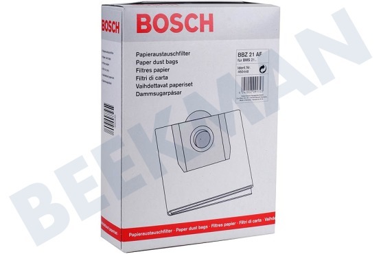 Bosch Stofzuiger 460448, 00460448 Stofzuigerzak papier, 4 stuks in doos