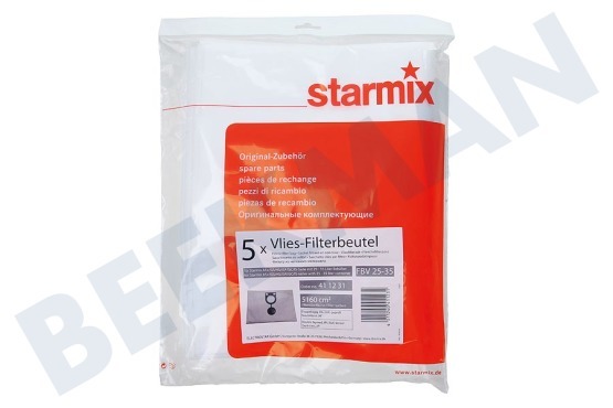 Starmix Stofzuiger Stofzuigerzak 32/35 liter ketels