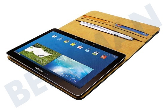 Samsung  Book Case Leder, Zwart, 4 creditcard slots, 1 document slot