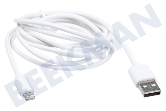 Easyfiks  8-pin USB laad en data kabel 200cm Wit