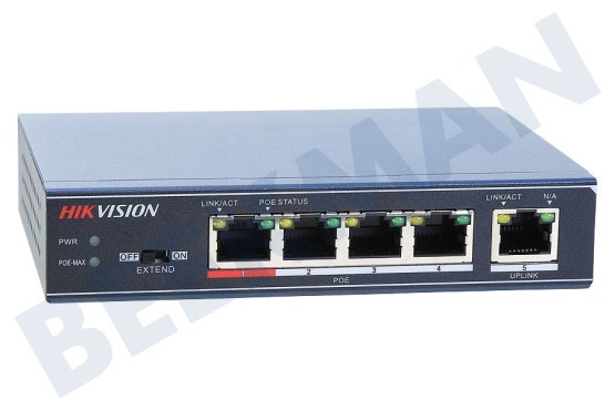Hikvision  DS-3E0106HP-E HiWatch Switch 4 Poorten 58W
