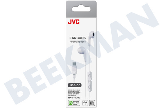 JVC  HA-FR17UC Smartphone Earbuds USB-C, Wit