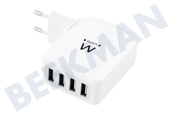Universeel  EW1304 4 Poorts Smart USB Lader 5.4A