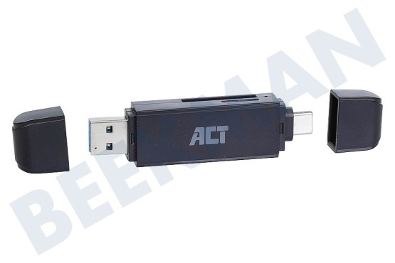 ACT  AC6375 USB3.1 Kaartlezer met Type-C en Type-A connector