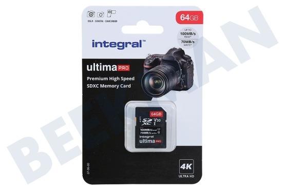 Integral  V30 UltimaPro X2 SDXC Memory Card 64GB