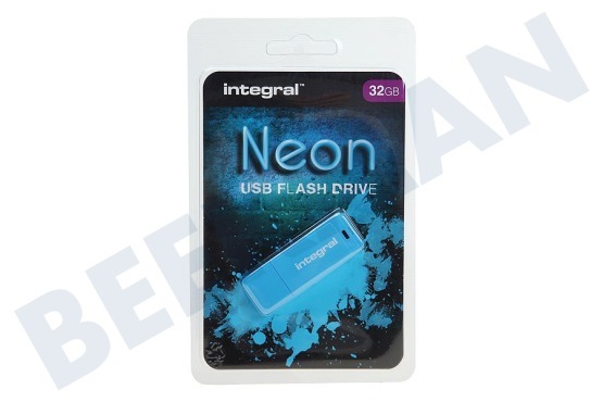 Integral  Memory stick 32GB Neon Blue USB Flash Drive