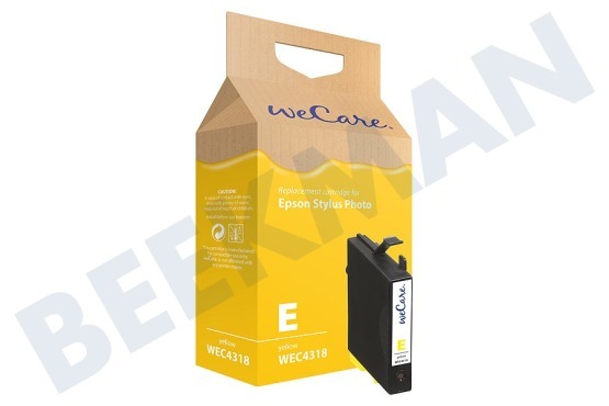 Wecare Epson printer Inktcartridge Yellow/Geel (met chip)