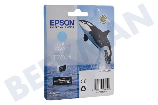 Epson  Inktcartridge T7605 Light Cyan