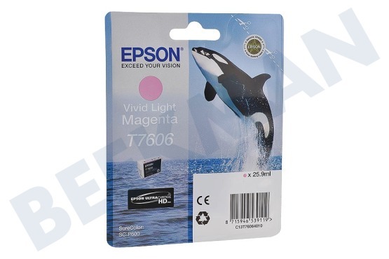 Epson  Inktcartridge T7606 Light Magenta Vivid