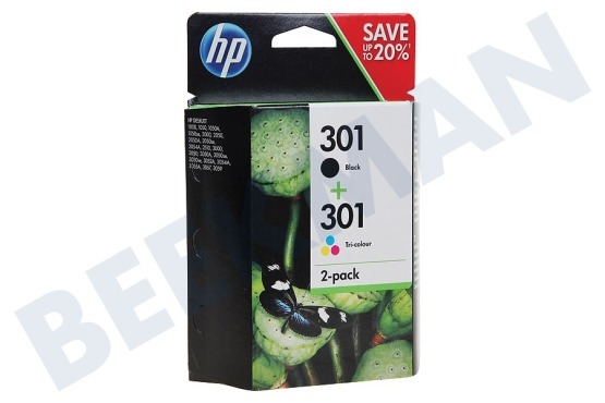 HP Hewlett-Packard HP printer HP 301 Combi Black + Color N9J72AE
