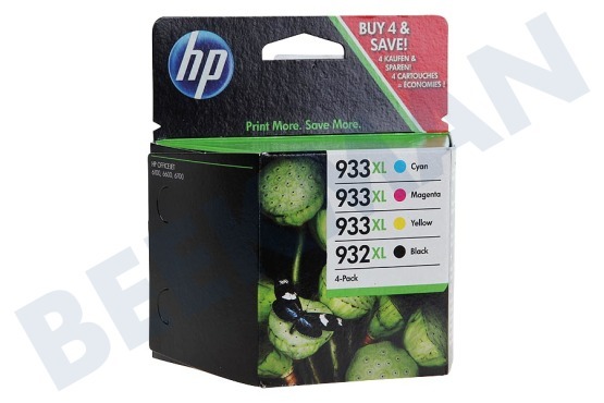 HP Hewlett-Packard  HP 933 + 932 XL Combi Pack Inktcartridge No. 932XL/933XL Multipack BK/C/M/Y