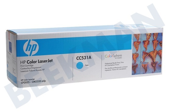 HP Hewlett-Packard HP printer Tonercartridge CC531A Cyan