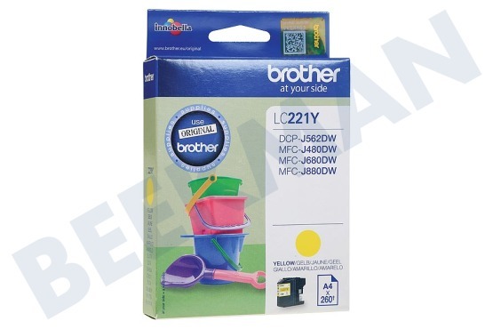 Brother  LC-221Y Inktcartridge LC221 Yellow