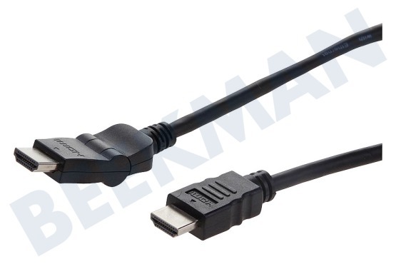Universeel  HDMI Kabel 1.4 High Speed + Ethernet, 2.5 Meter, Swivel