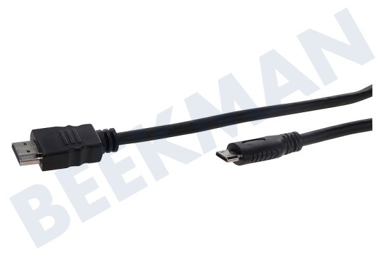Universeel  HDMI-Mini HDMI Kabel High Speed + Ethernet, 2.5 Meter