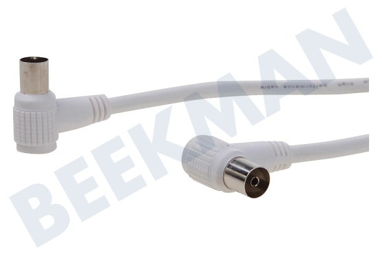Easyfiks  Antenne Kabel Coax, Haaks, IEC Male en Female, 5.0 Meter