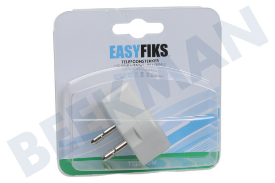 Universeel  Telefoon Stekker RJ11 6p4c Male, Wit, NL