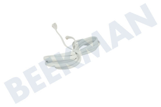 Universeel  Telefoonkabel Wit, 2x RJ11 6p4c Male, 2.5 Meter