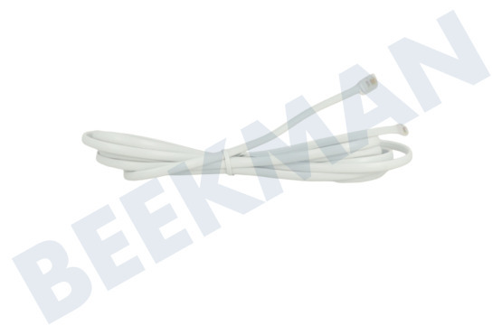 Universeel  Telefoonkabel Wit, 2x RJ11 6p4c Male, 2.5 Meter