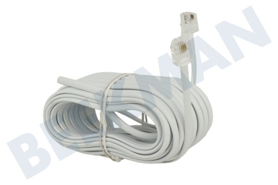 Universeel  Telefoonkabel Wit, 2x RJ11 6p4c Male, 10.0 Meter