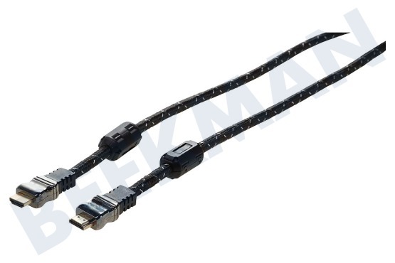 Universeel  HDMI Kabel 1.4 High Speed + Ethernet, 1.8 Meter, Verguld