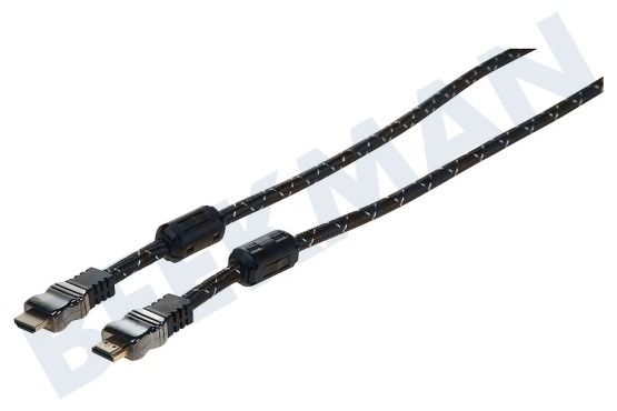 Masterfiks  HDMI Kabel 1.4 High Speed + Ethernet, 3 Meter, Verguld