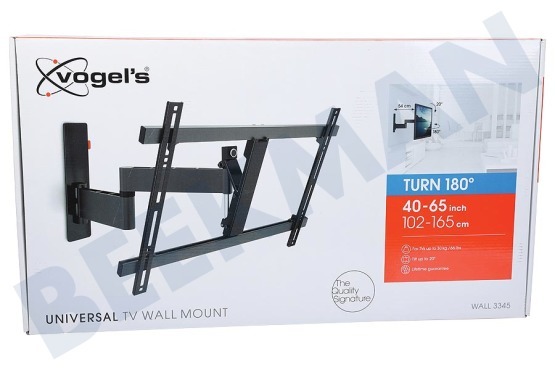 Vogel's  WALL 3345 Draai-/Kantelbare muursteun voor TV schermen 40-65 inch