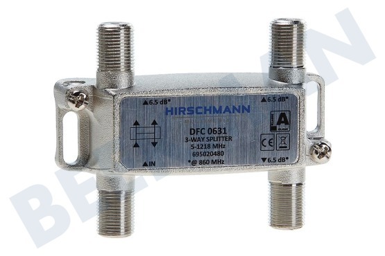 Hirschmann  DFC 0631 Verdeel element CATV 3-Weg splitter 5-1218 MHz