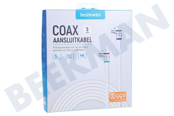 Technetix  11201530 Coax Aansluitkabel 5 meter