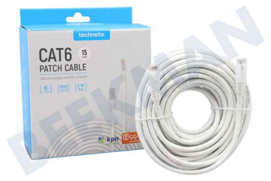 Technetix  CAT6-15M-SHOP CAT6 UTP Aansluitkabel RJ45 15 Meter