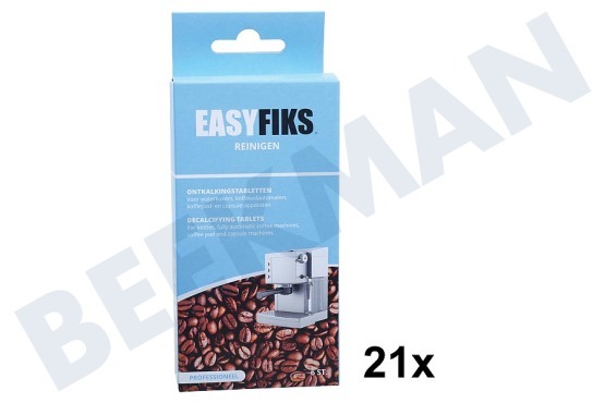 Easyfiks Koffiezetapparaat Ontkalkingstabletten 6st x 21