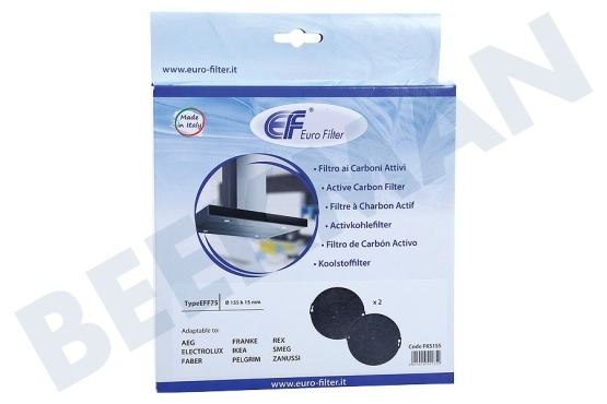 Eurofilter Afzuigkap Filter Koolstoffilter EFF75