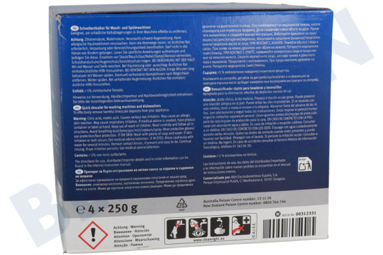 Bosch Wasmachine Y188312331 Ontkalker Snelontkalker, 4x250g