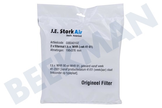 StorkAir  WHR Filter Schuiffilter