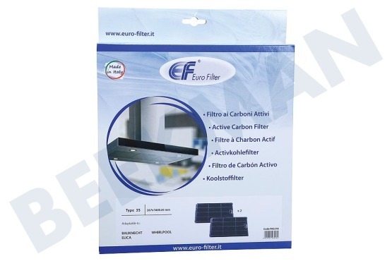 Eurofilter Afzuigkap Filter Koolstof 16x27cm -klik-