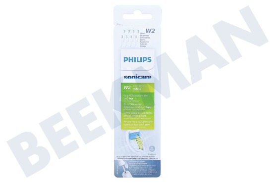Philips  HX6068/12 W2 Optimal White Standaard sonische opzetborstels, 8st