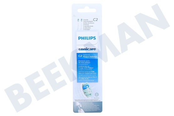 Philips  HX9022 C2 Optimal Plaque Defence opzetborstels, 2 stuks