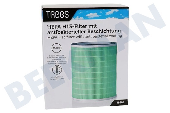 Trebs  49201 Filter HEPA H13 mit antibakterieller Beschichtung