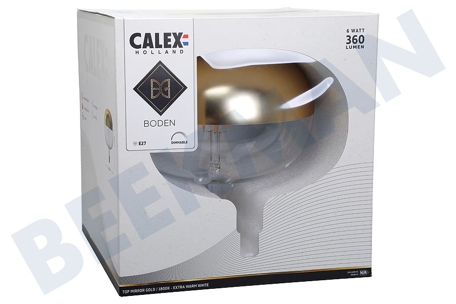 Calex Calex Boden XXL Top Mirror - E27 - 360 Lumen – Or