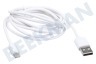 Easyfiks  8-pin USB laad en data kabel 200cm Wit
