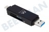 EW1075 USB3.1 Kaartlezer met Type-C en Type-A connector