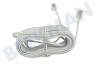 Universeel  Telefoonkabel Wit, 2x RJ11 6p4c Male, 10.0 Meter