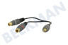 Jack Verloopkabel 3.5mm Male - 2x Tulp Contra RCA Female